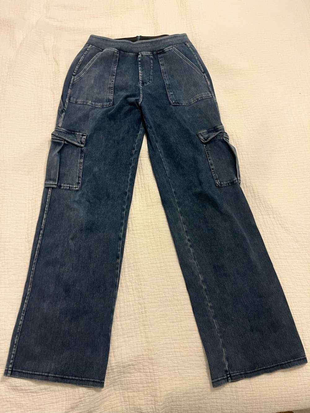 HALARA Dark Blue Cargo Denim Pants